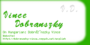 vince dobranszky business card